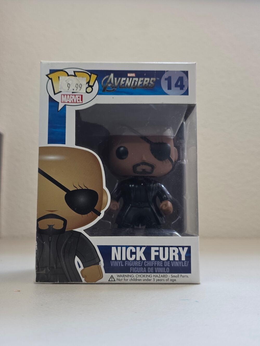 Funko POP, Marvel Nick Fury # 14, Avengers vinyl figure 2012 w/ protector box